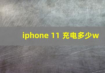 iphone 11 充电多少w